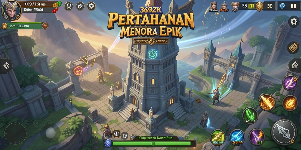 Tampilan gameplay menara dari 369ZK yang mendebarkan.