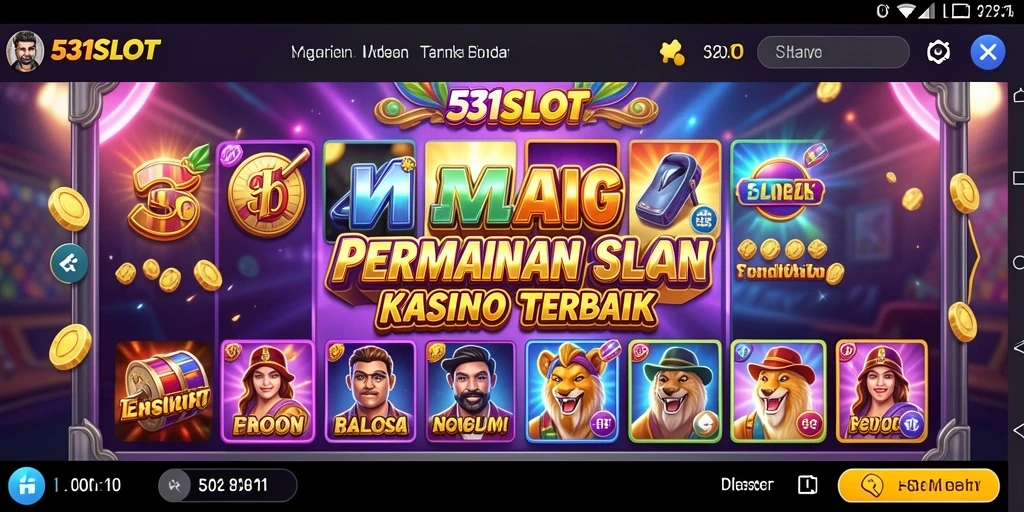 Tampilan gameplay 531SLOT dengan slot yang menarik dan bonus