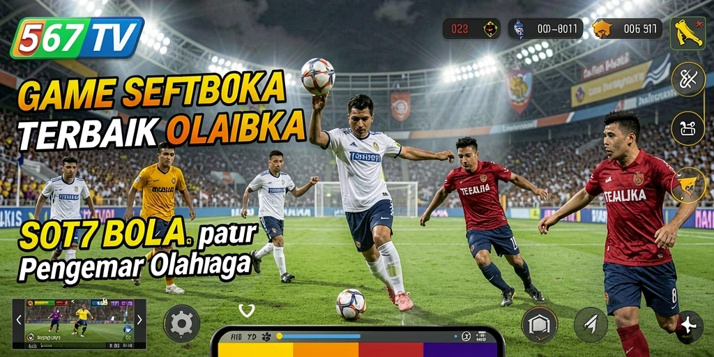 Tampilan gameplay yang mendebarkan dalam 567TV saat pertandingan sepak bola berlangsung.