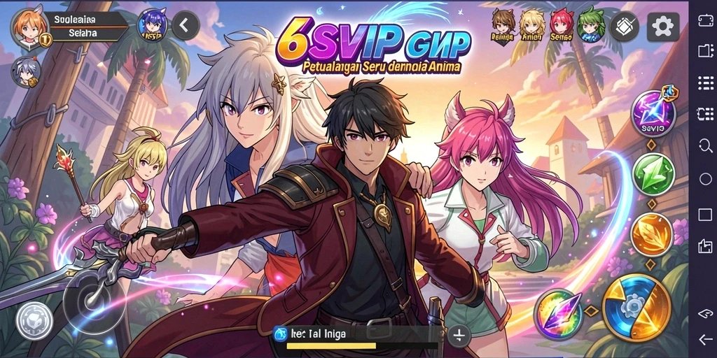 Tampilan menarik dari gameplay 6SVIP dalam dunia Anime.