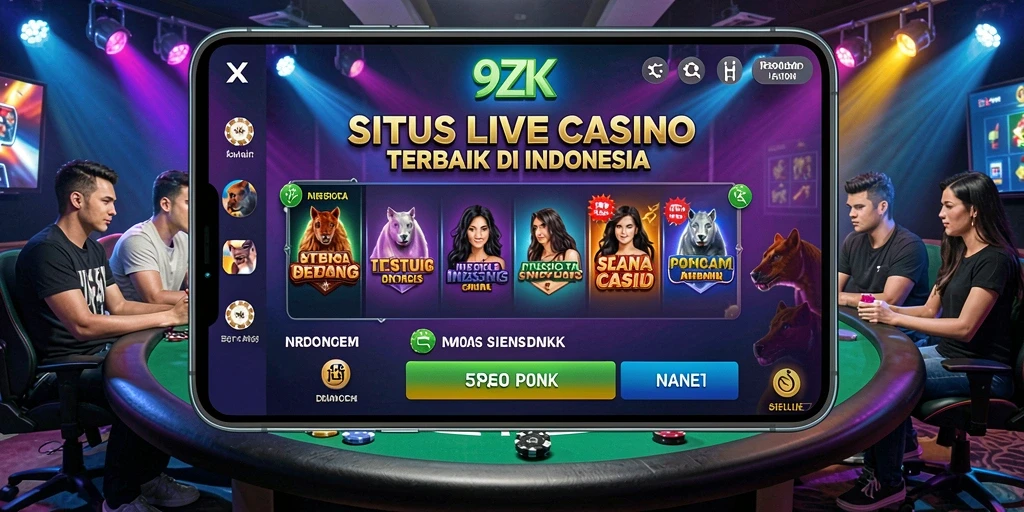 Tampilan gameplay menarik di aplikasi Live Casino 9ZK.