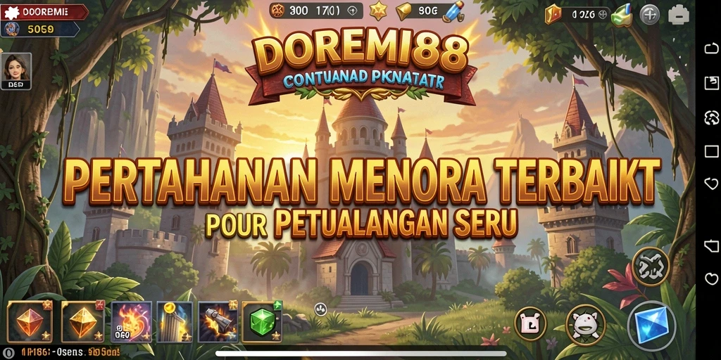 Tampilan gameplay DOREMI88 yang mendebarkan dalam pertempuran Tower Defense.
