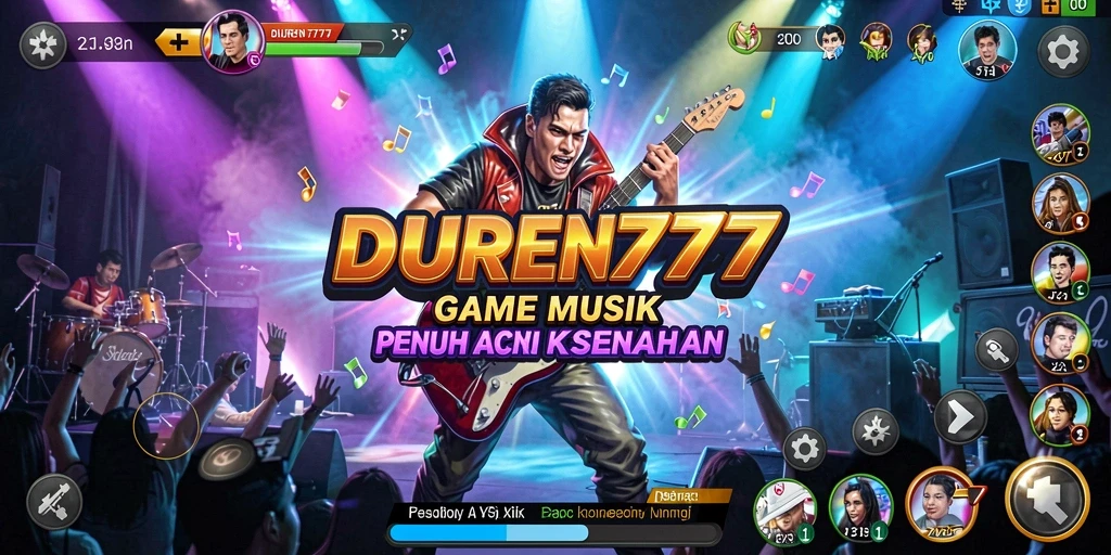 Screenshot gameplay DUREN777 yang penuh warna dan energik.