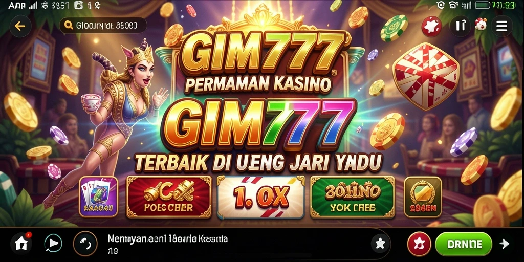 Tampilan gameplay GIM777 yang menarik dalam aplikasi Kasino.