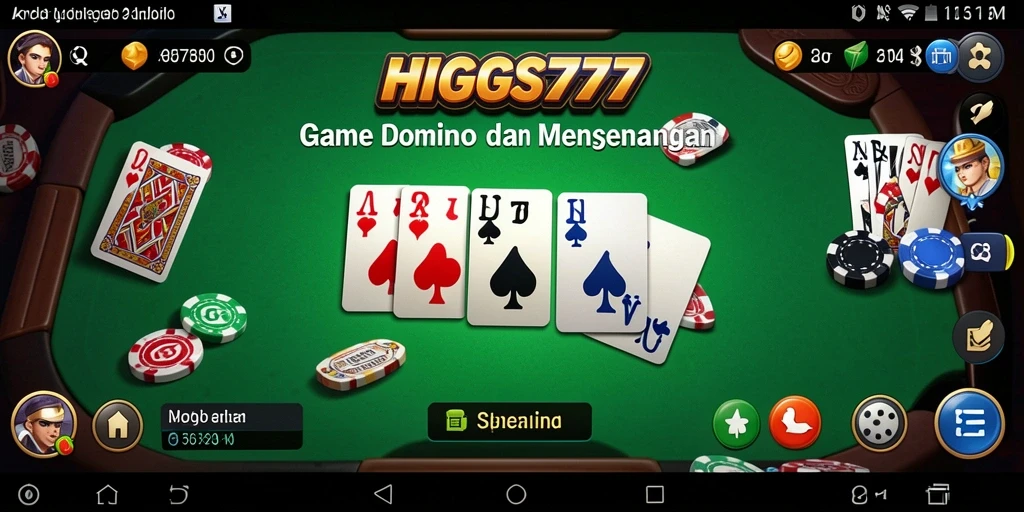 Tangkapan layar gameplay HIGGS777 menampilkan keseruan permainan Domino.