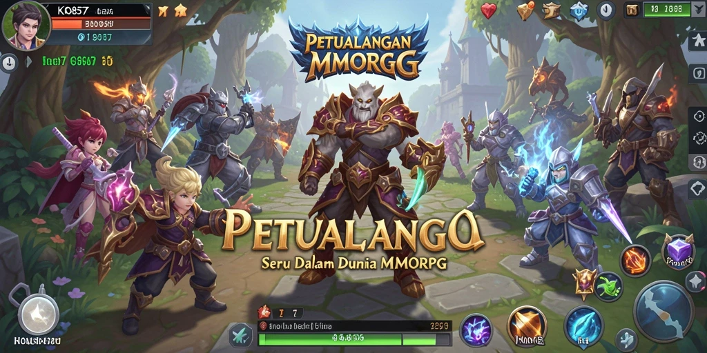 Screenshot menunjukkan aksi seru dalam permainan MMORPG KO857.