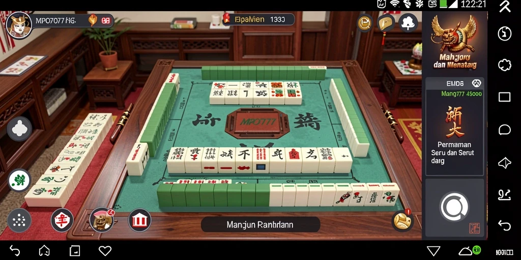 Tampilan gameplay Mahjong yang menarik dan penuh warna.
