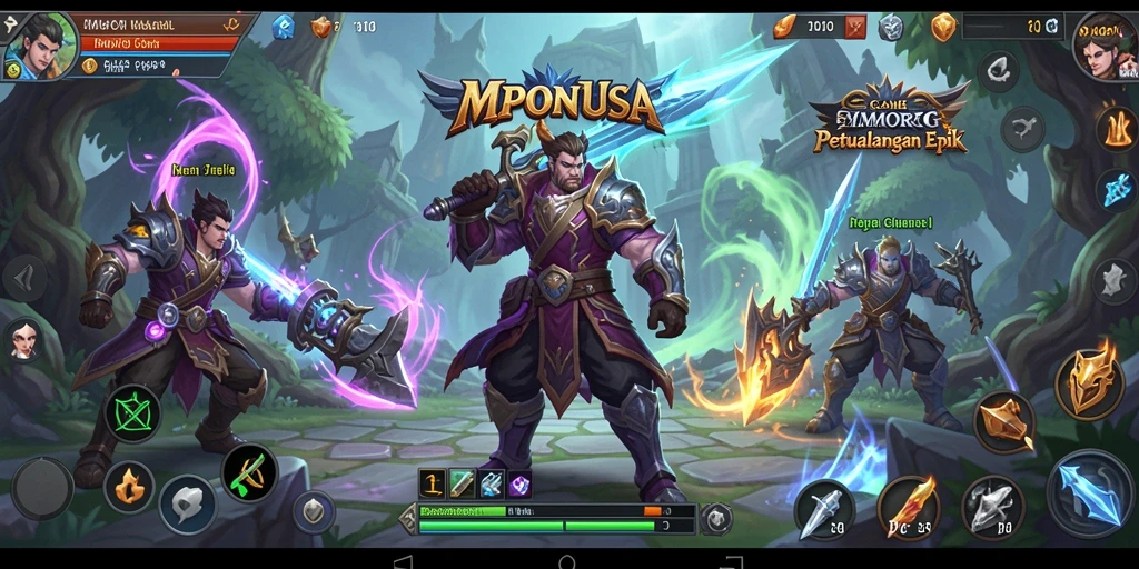 Tampilan gameplay menarik dari MMORPG MPONUSA dengan petualangan seru.