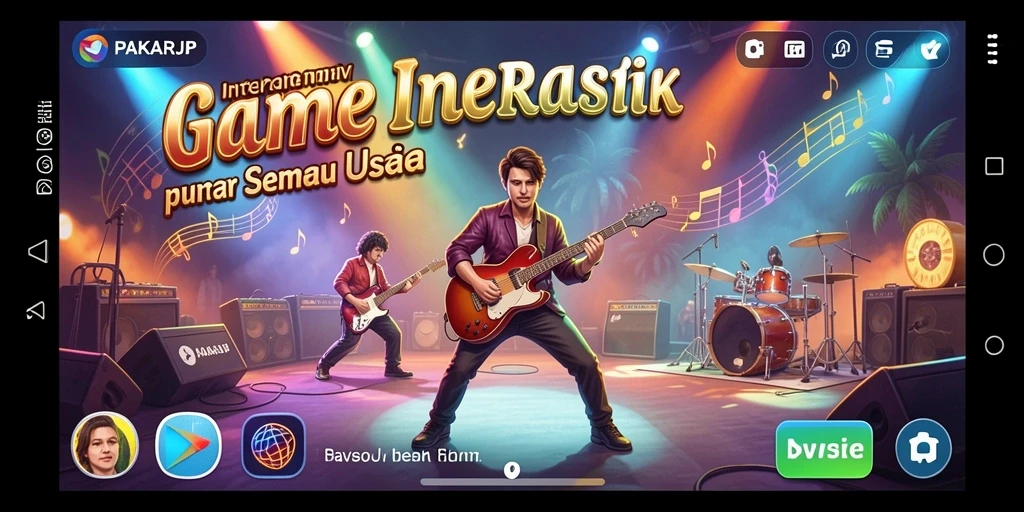 Screenshot PAKARJP menampilkan gameplay musik yang interaktif dan menarik.