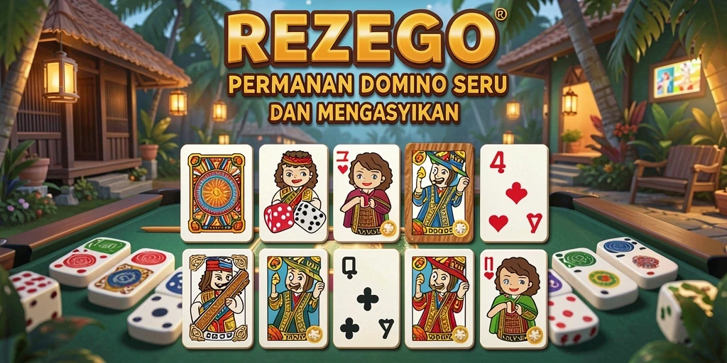 Tangkapan layar gameplay REZEGO menampilkan aksi seru permainan Domino.