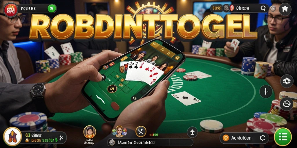 Tampilan gameplay Poker yang seru dan menarik di ROBINTOGEL.