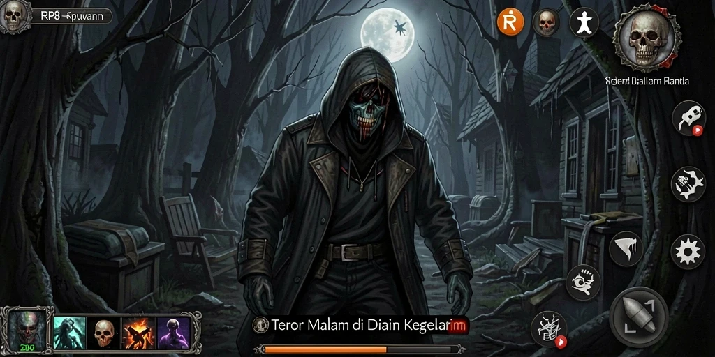 Screenshot gameplay RP8 menampilkan aksi penuh ketegangan.