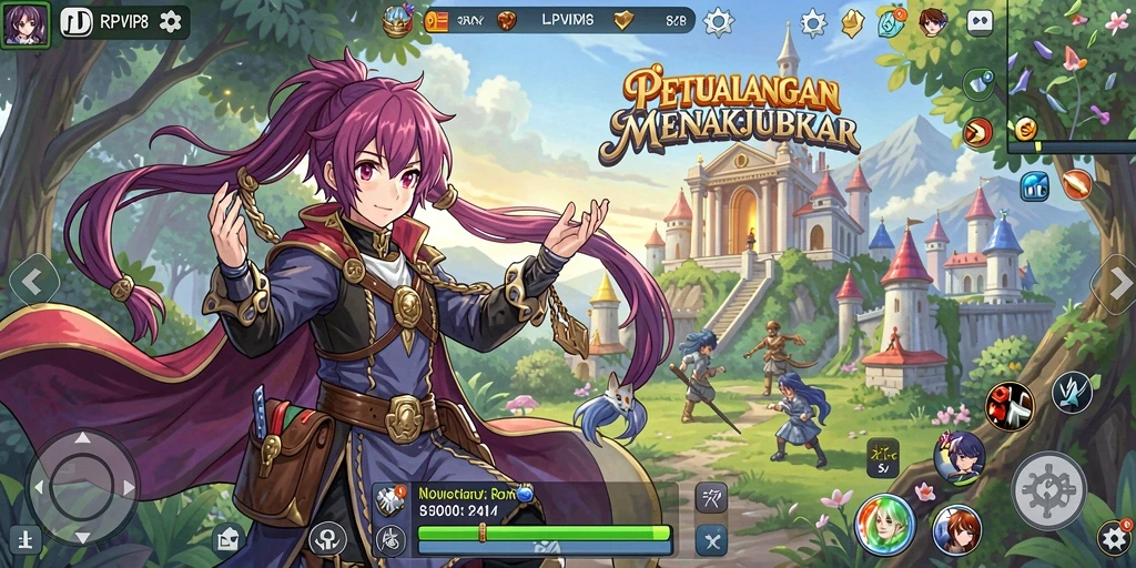 Tampilan gameplay RPVIP8 yang menakjubkan dan penuh aksi.