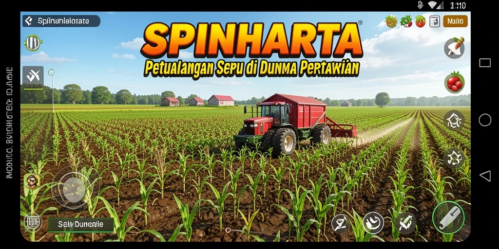 Tampilan gameplay seru di dunia pertanian yang kaya warna.