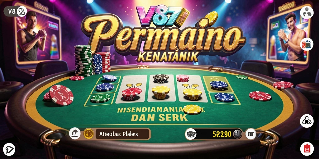 Tampilan gameplay V87 menonjol dengan grafis yang menarik dan antarmuka yang intuitif.